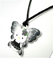 Necklace Hello kitty Child Butterfly in Silver CF9 - CF9